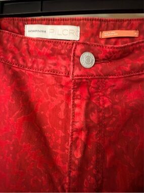 Anthropologie Pilcro Red Skinny Jeans